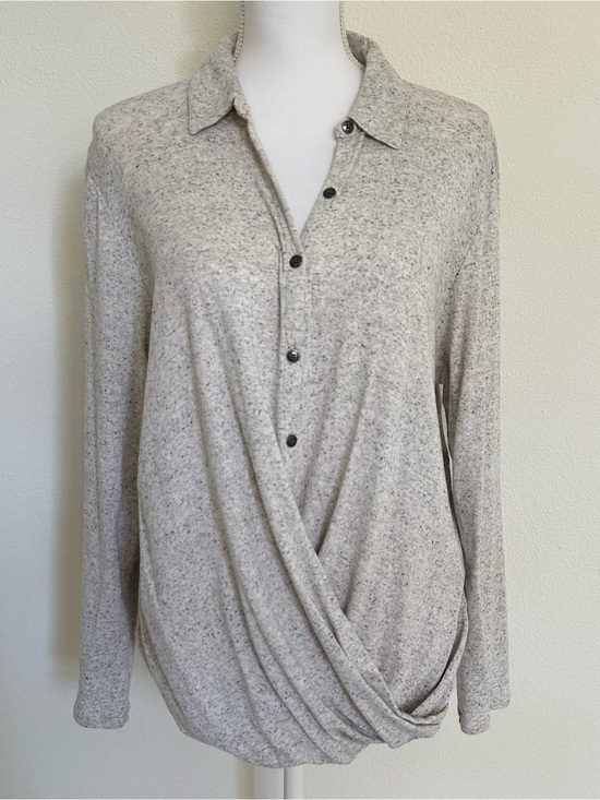 J. Jill Tops - J. Jill Drape Top Gray Size L